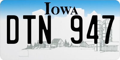 IA license plate DTN947