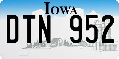 IA license plate DTN952