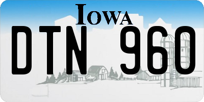 IA license plate DTN960