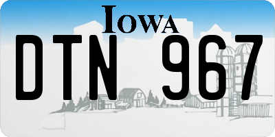 IA license plate DTN967