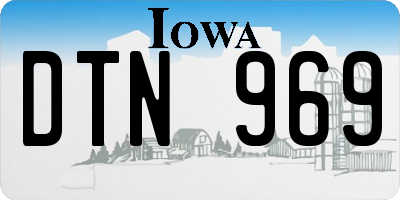IA license plate DTN969