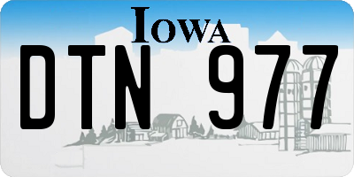 IA license plate DTN977