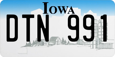 IA license plate DTN991
