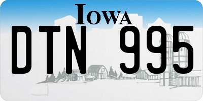 IA license plate DTN995