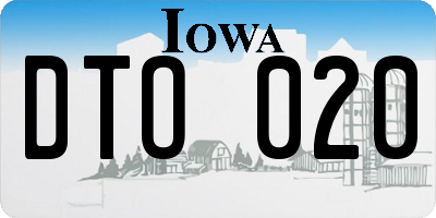 IA license plate DTO020