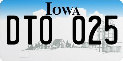 IA license plate DTO025