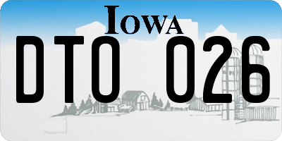 IA license plate DTO026