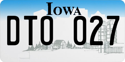 IA license plate DTO027