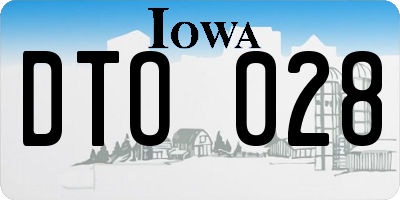 IA license plate DTO028
