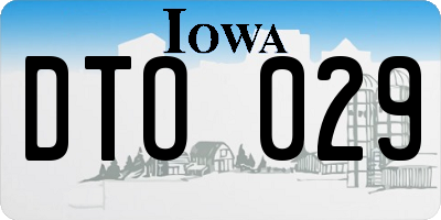 IA license plate DTO029