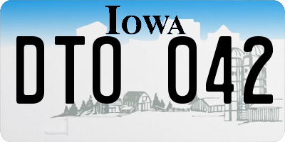 IA license plate DTO042