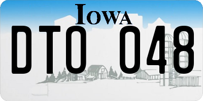 IA license plate DTO048
