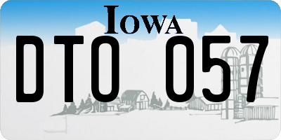 IA license plate DTO057