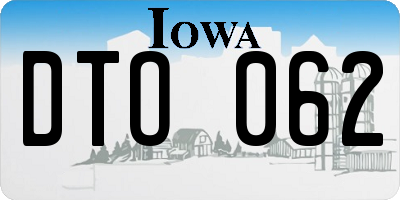 IA license plate DTO062