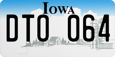 IA license plate DTO064