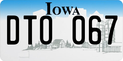 IA license plate DTO067