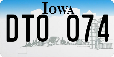 IA license plate DTO074