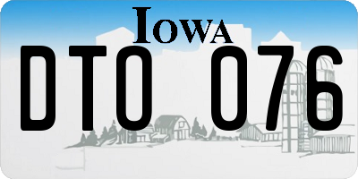 IA license plate DTO076