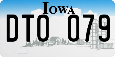 IA license plate DTO079