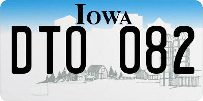 IA license plate DTO082