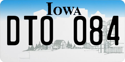 IA license plate DTO084