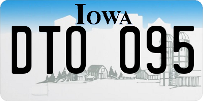 IA license plate DTO095