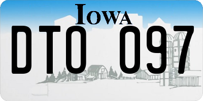 IA license plate DTO097