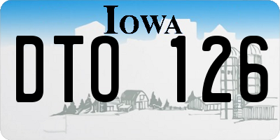 IA license plate DTO126
