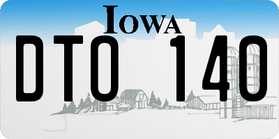 IA license plate DTO140