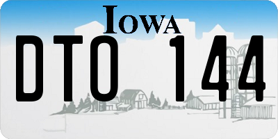 IA license plate DTO144
