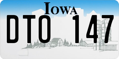 IA license plate DTO147