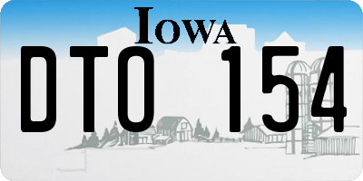 IA license plate DTO154