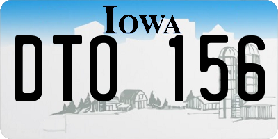 IA license plate DTO156