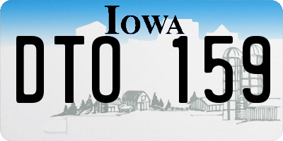 IA license plate DTO159