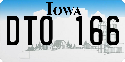 IA license plate DTO166