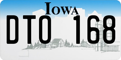 IA license plate DTO168