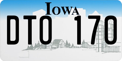 IA license plate DTO170