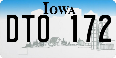 IA license plate DTO172