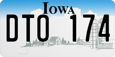 IA license plate DTO174