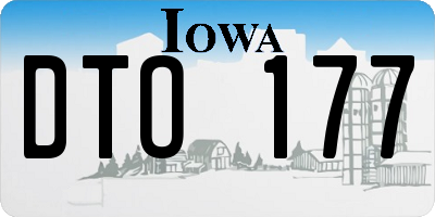 IA license plate DTO177