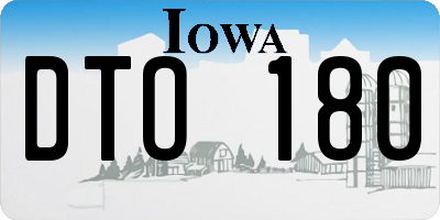 IA license plate DTO180
