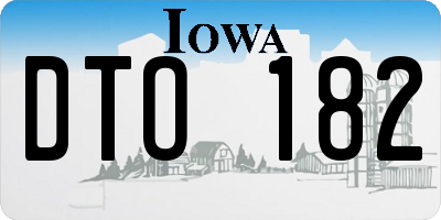 IA license plate DTO182