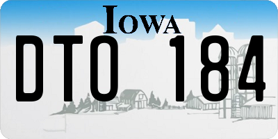 IA license plate DTO184