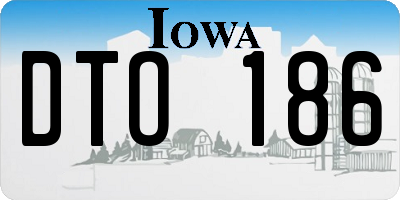 IA license plate DTO186