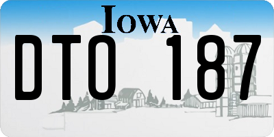 IA license plate DTO187
