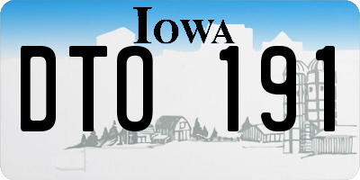 IA license plate DTO191