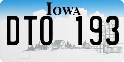 IA license plate DTO193