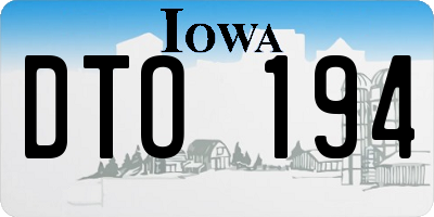 IA license plate DTO194