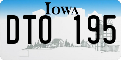 IA license plate DTO195
