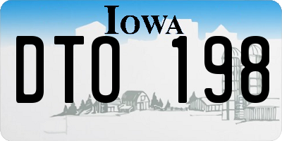 IA license plate DTO198